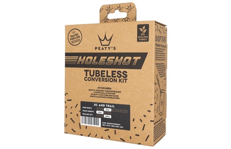 Peaty's Muunnossarja Holeshot Tubeless Conversion Kit XC/Trail - 25mm