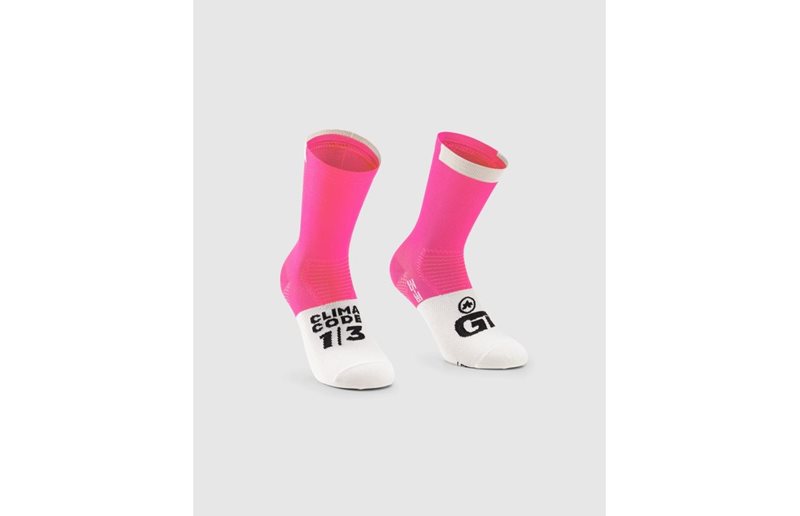 Assos Sykkelstrømper GT Socks C2 Fluo Pink