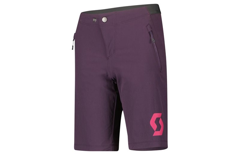 Scott Shorts Jr Trail 10 Ls/Fit W/Pad Dark Purple