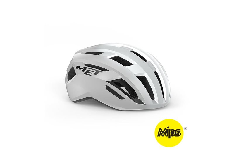 Maantiekypärä MET Road Vinci Mips Hopea/Kiiltävä