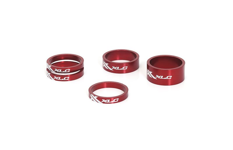 XLC Spacers AS-A02 5/10/15mm 1-1/8" Red