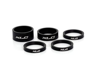 XLC Spacers AS-A02 5/10/15mm 1-1/8" Dull Black