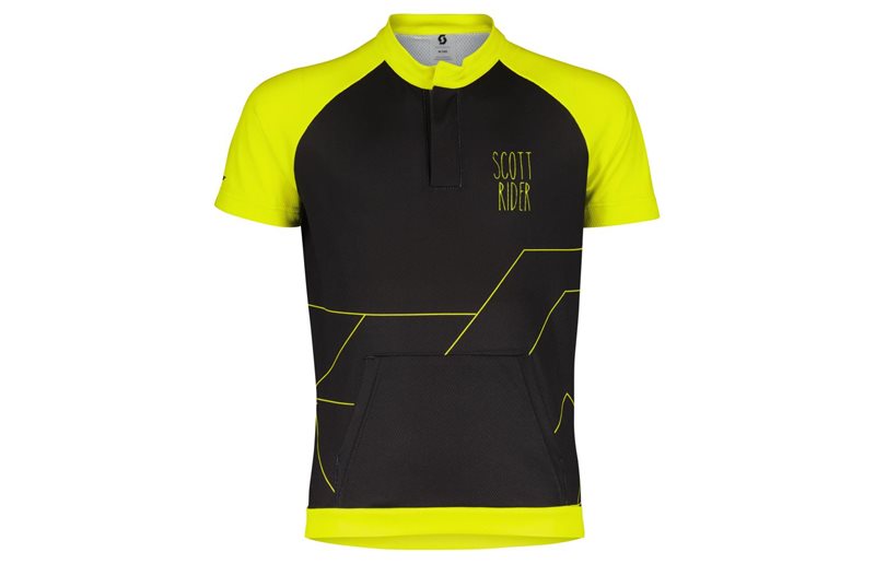 Scott Cykeltröja Barn RC Team SS Black/Sulphur Yellow