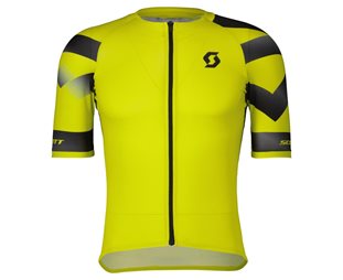 Scott Pyöräilypaita RC Premium Climber SS Sulphur Yellow ja Musta