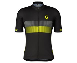 Scott Pyöräilypaita RC Team 10 SS Musta/Rikki Keltainen
