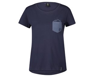 Scott Vapaa-ajan T-paita Tee Naisten Tasku SS Tummansininen