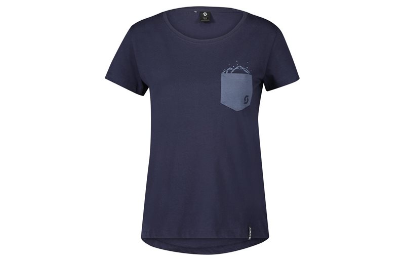 Scott Vapaa-ajan T-paita Tee Naisten Tasku SS Tummansininen