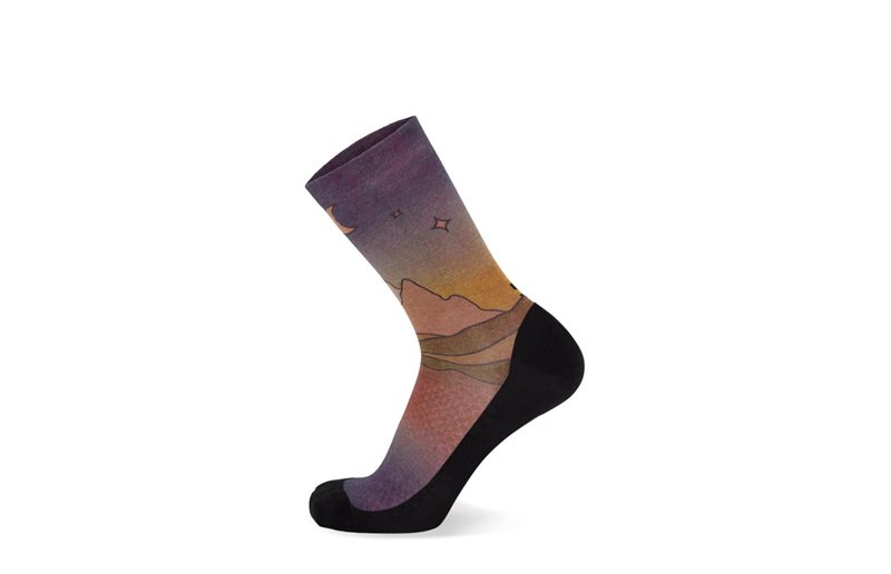 Mons Royale Pyöräilysukat Atlas Crew Sock Digital Copper / Midnight