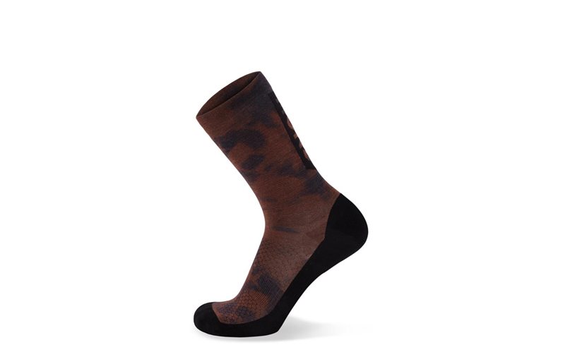 Mons Royale Pyöräilysukat Atlas Crew Sock Digital Copper Tie Dye