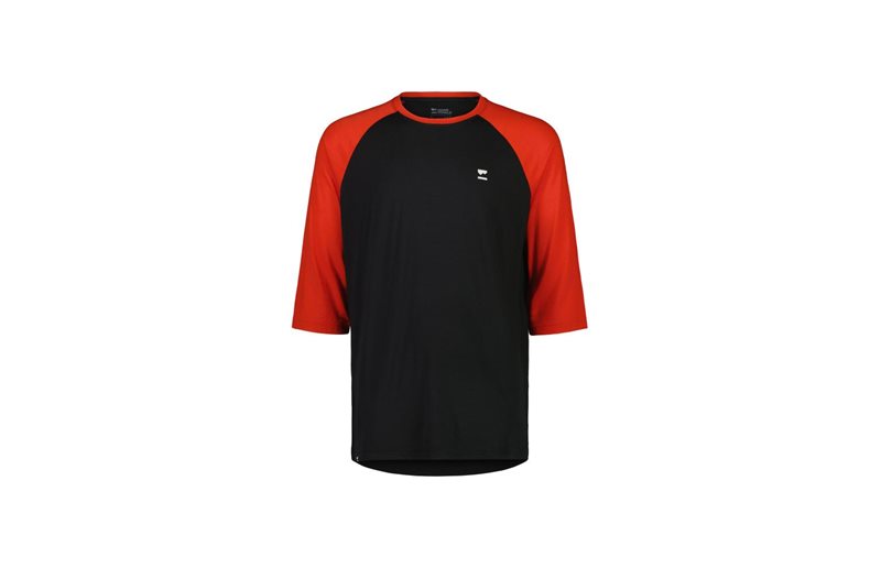 Mons Royale Pyöräilypaita Tarn Merino Shift Raglan 3/4 Retro Red / Black