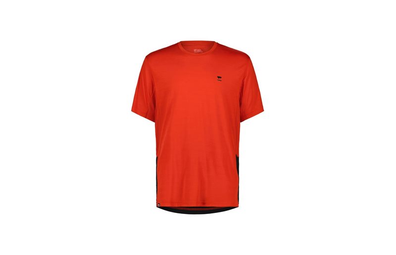 Mons Royale Pyöräilypaita Tarn Merino Shift T-paita Retro Red / Black