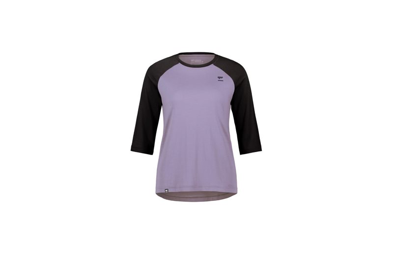 Mons Royale Pyöräilypaita Tarn Merino Shift Raglan 3/4 Thistle / Musta