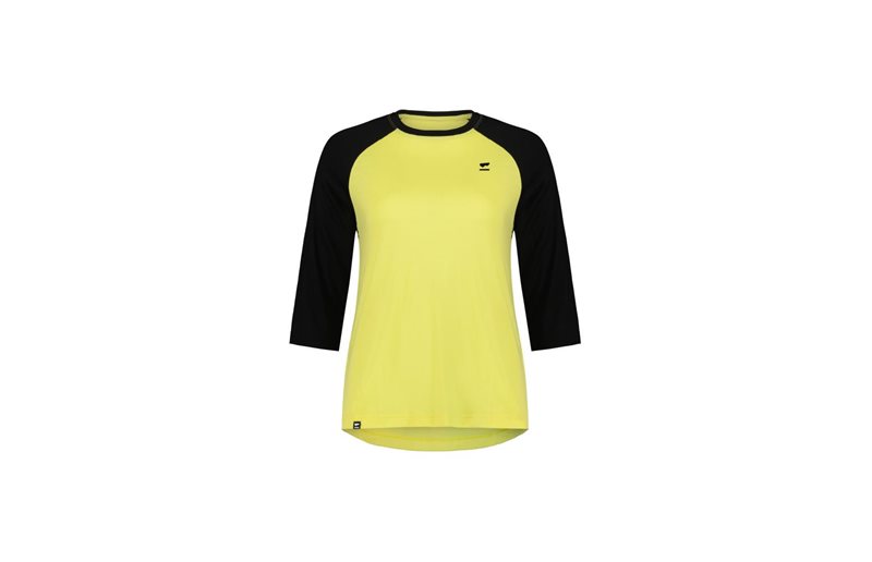 Mons Royale Pyöräilypaita Tarn Merino Shift Raglan 3/4 Musta / Limelight