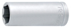 UNIOR Hylsa Socket 1/4" Pitkä Malli Point 10
