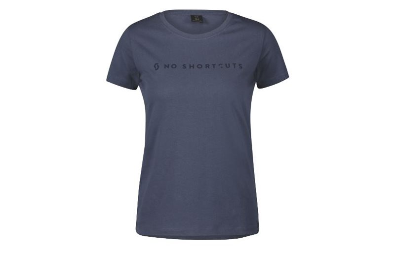Scott Vapaa-ajan T-paita Naisille No Shortcuts SS Metal Blue