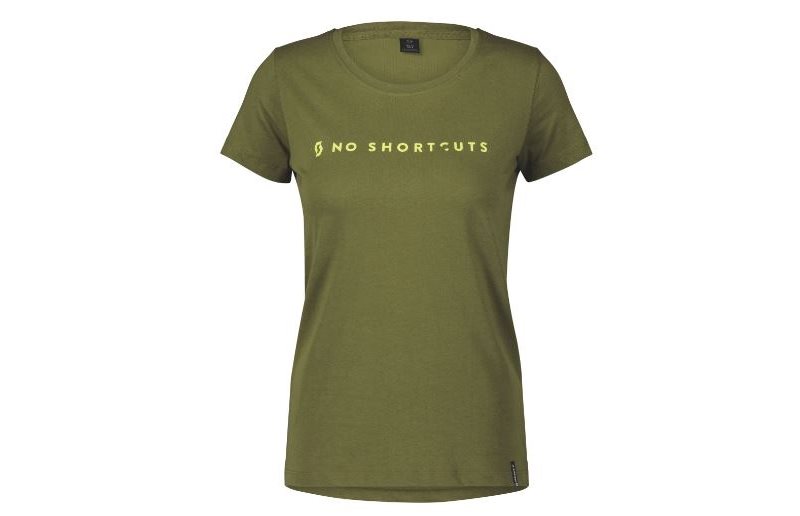Scott Vapaa-ajan T-paita Naiset No Shortcuts SS Fir Green