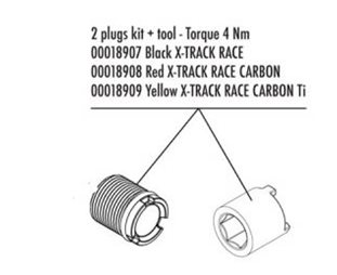 Polkimen varaosat LOOK Spindle Plugs and Tool Kit Red X-Track Race