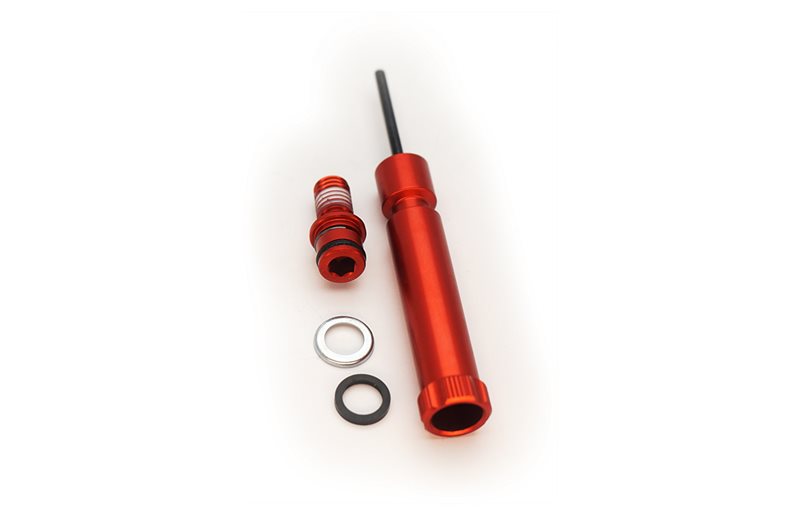 ROCKSHOX Palautusvaimentimen säätönuppi, pitkä/ruuvi, alumiinia Tora 29'er/Reba -mallille