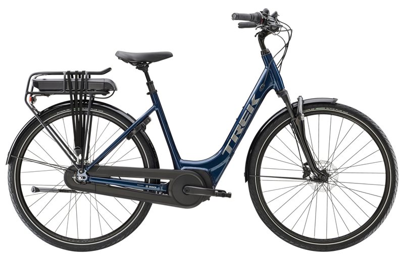 Trek Elsykkel for damer District+ 2 Lowstep 300wh Mulsanne Blue