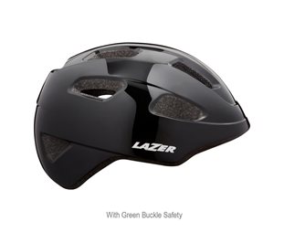Lazer Cykelhjelm til Børn Nutz KinetiCore + Grønt Spænde Black
