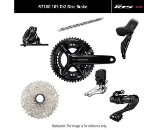 Shimano Komponenttiryhmä 105 DI2 12s R7100 Disc 170 mm 50x34T 11-34