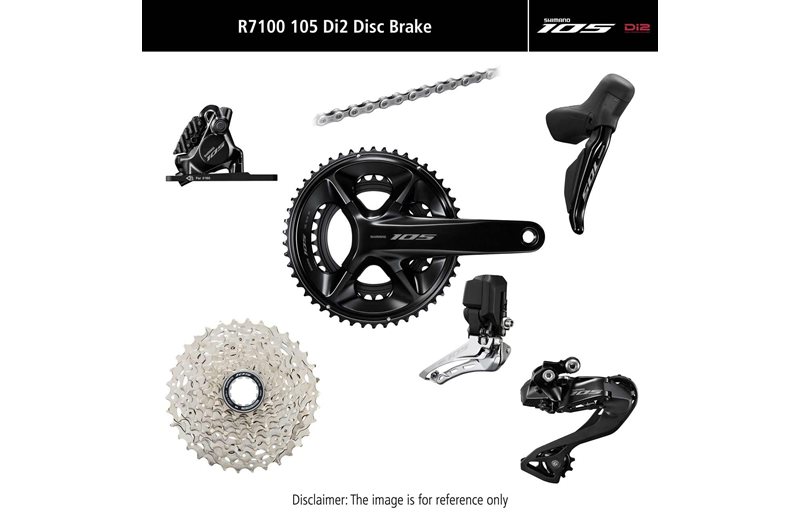 Shimano Komponentgrupp 105 DI2 12s R7100 Disc 172.5 mm 50x34T 11-34