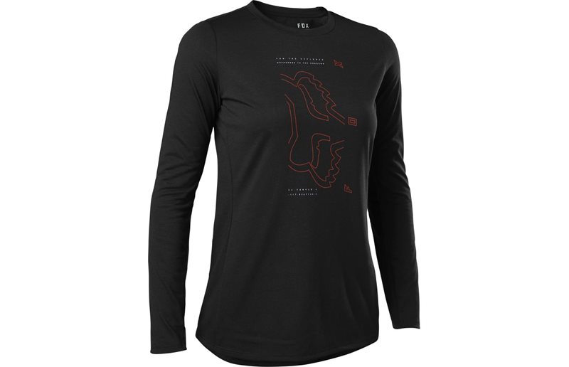 Fox Naisten pyöräilypaita Ranger Dr LS Jersey Black