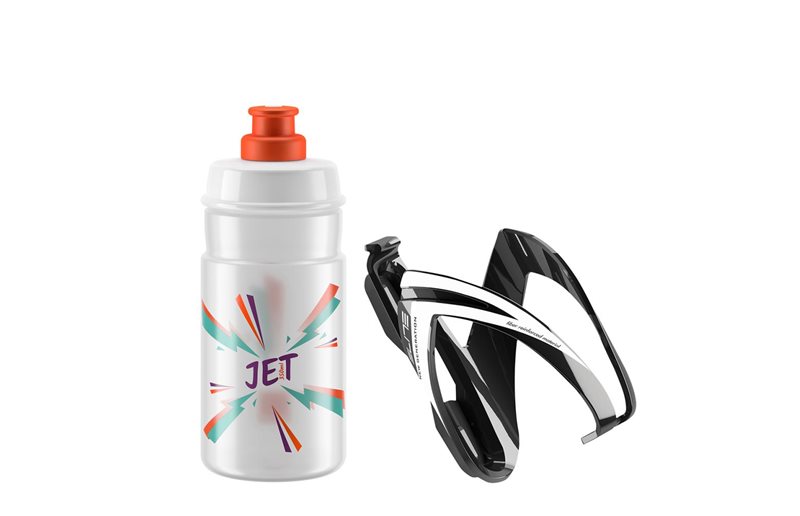 Elite Flaske + Holder Kit CEO Jet 350ml Klar/Oransje