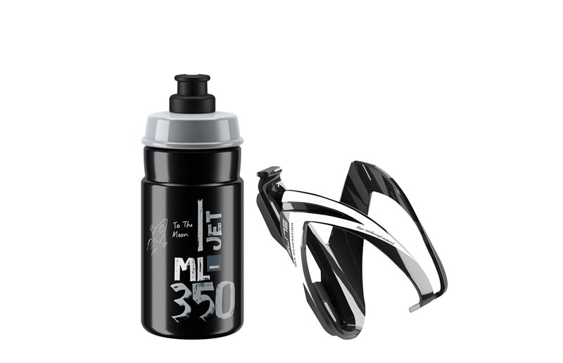 Flaskeholder Elite Flaska + Hållare Kit CEO Jet Flaska 350ml Black/Grey