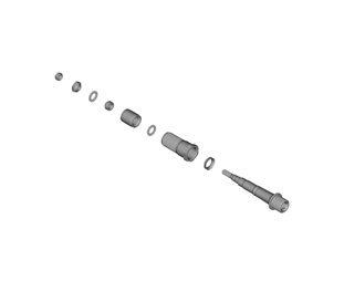 Polkimen akseli Shimano Pedal Axle Left For Ultrega R8000