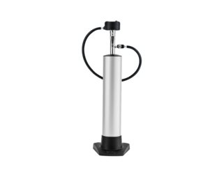 CRANKBROTHERS Klic floor pump canister silver & digital hose kit
