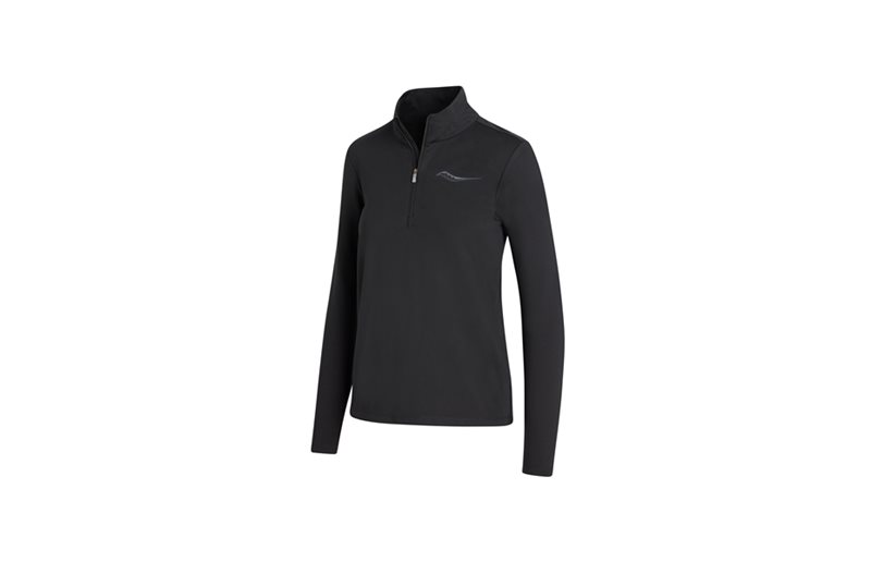 Saucony Löpartröja Solstice 1/4 Zip Women Black