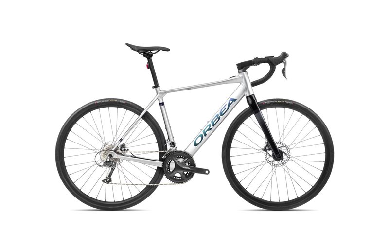 Maantie sähköpyörä Orbea Gain D50 Metallic Silver (Matt) - Black (Gloss)