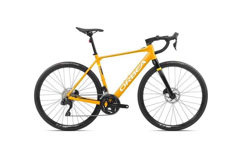 Maantie sähköpyörä Orbea Gain D30i Mango (Gloss) - Black (Matt)