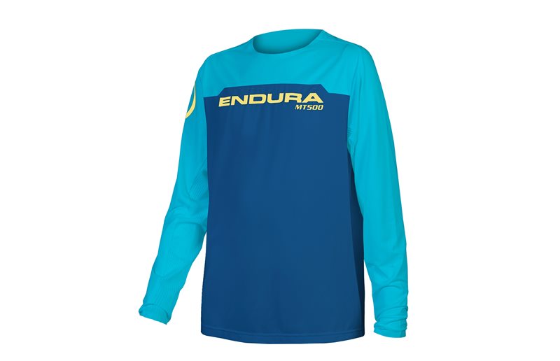 Endura Lasten pyöräilypaita MT500 Burner L/S Jersey Blueberry