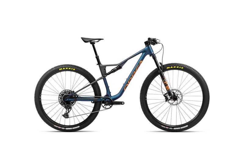 Täysjousto maastopyörä Orbea Oiz H20 Moondust Blue-Leo Orange