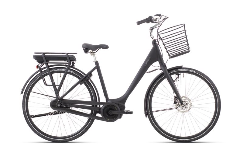 Naisten sähköpyörä Kronan Kvick 7-vaihteinen Bosch Active Matta Musta