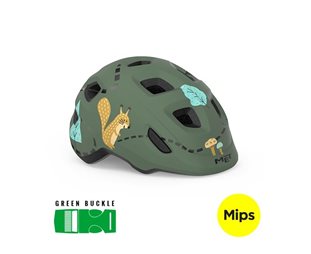 Lasten pyöräilykypärä MET Hooray Mips Vihreä Metsä