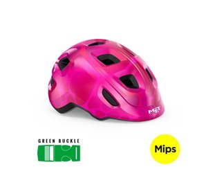 Lasten pyöräilykypärä MET Hooray Mips Pink Hearts