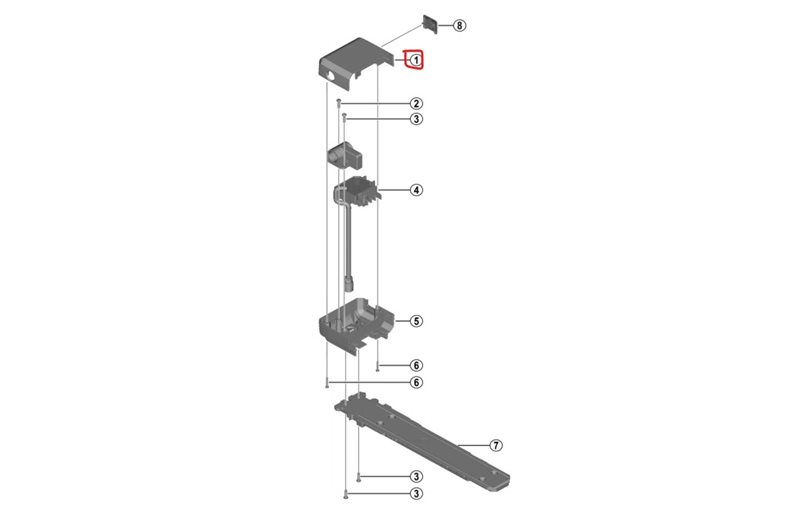 Kåpa Shimano Steps Bm-E6000 Övre (A) Sva