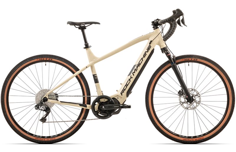 Gravel sähköpyörä Rock Machine Gravelride E700 Di2_23 Sand/Musta