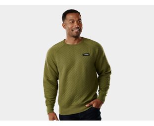 Trek Sweatshirt Quilted Crewneck Unisex Green
