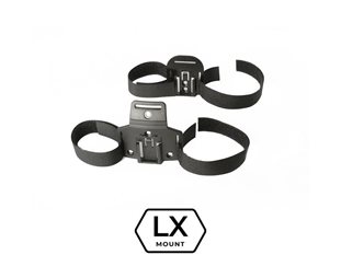 LEDX Hjelmfeste LX-mount for Lampe og Batteri på Hjelm med Ventilasjonshull