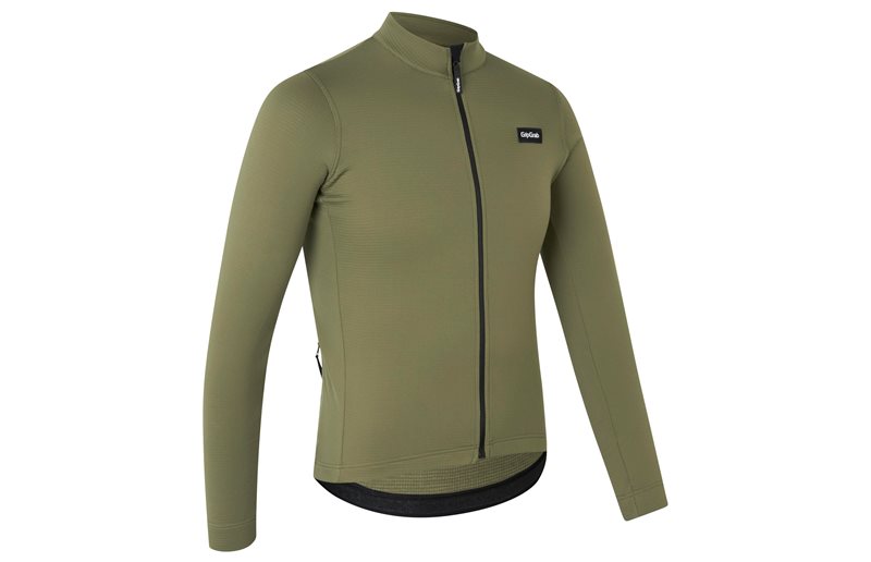 GripGrab EXPLR Merinotech Thermal Pitkähihainen pyöräilypaita Olive Green