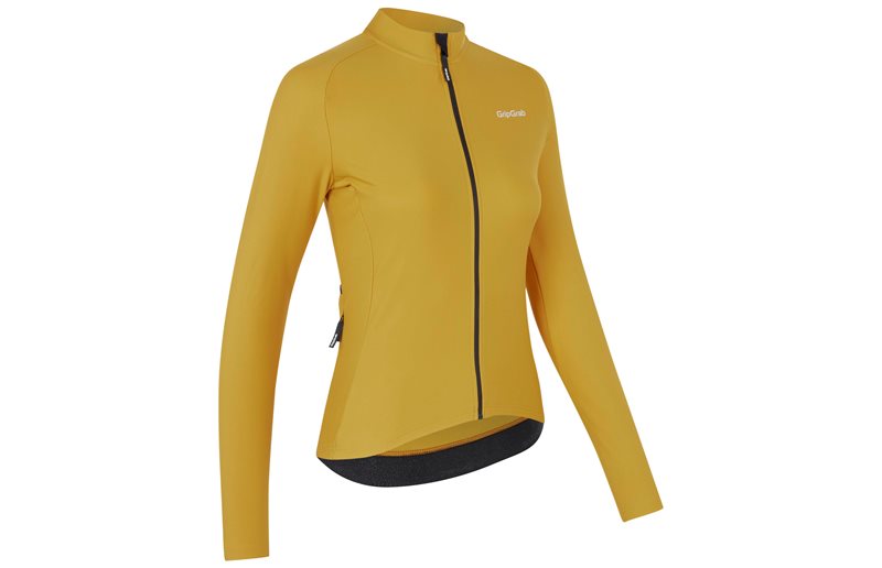 GripGrab PACR Thermal Pitkähihainen naisten pyöräilypaita Mustard Yellow