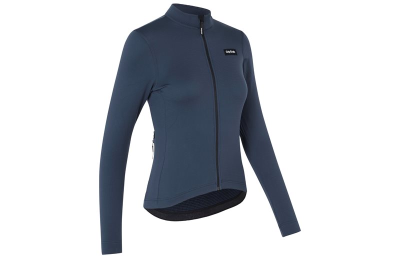 GripGrab EXPLR Merinotech Thermal Pitkähihainen naisten pyöräilypaita Navy Blue