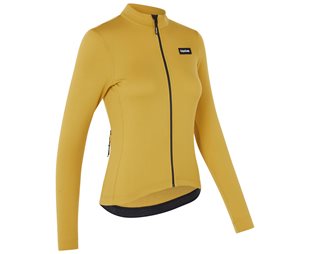 GripGrab EXPLR Merinotech Thermal Pitkähihainen naisten pyöräilypaita Mustard Yellow