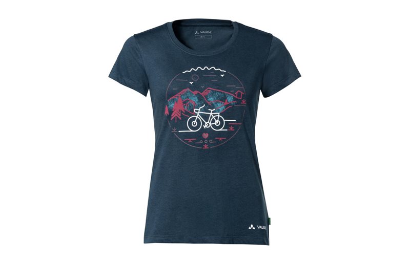 Vaude Wo Cyclist T-skjorte V Dark Sea