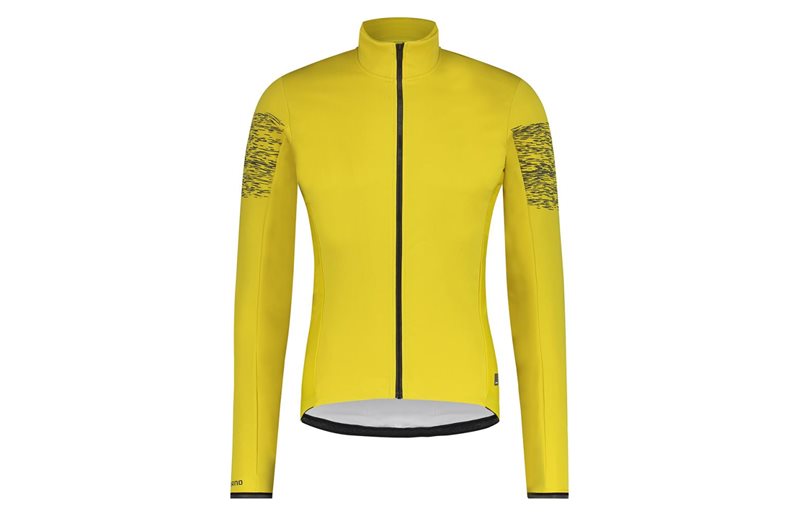 Shimano Pyöräilypaita Miehille Beaufort Wind Jersey Insulated Yellow