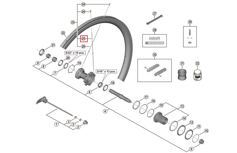 Pinna SHIMANO R.H. WH-R9200-C36-Tu-R